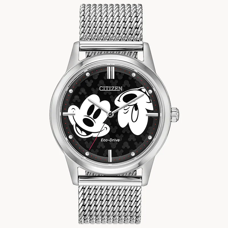 Mickey Mouse Black Dial Stainless Steel Bracelet FE7060-56W | CITIZEN Mickey Mouse Black Dial Stainless Steel Bracelet FE7060-56W | CITIZEN